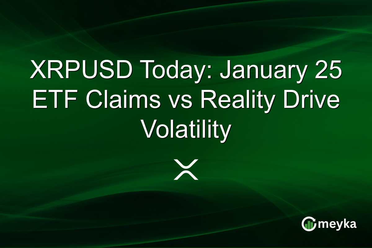XRPUSD Today: January 25 ETF Claims vs Reality Drive Volatility