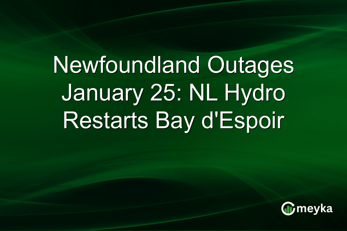Newfoundland Outages January 25: NL Hydro Restarts Bay d'Espoir