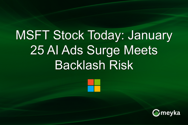 MSFT Stock Today: January 25 AI Ads Surge Meets Backlash Risk