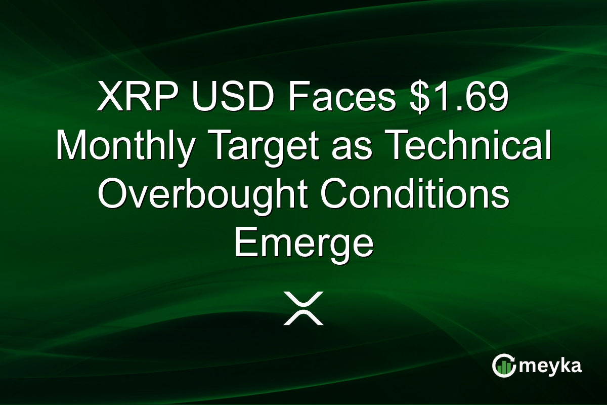 XRP USD Faces $1.69 Monthly Target as Technical Overbought Conditions Emerge