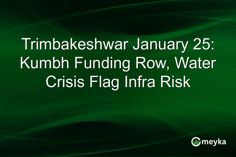 Trimbakeshwar January 25: Kumbh Funding Row, Water Crisis Flag Infra Risk