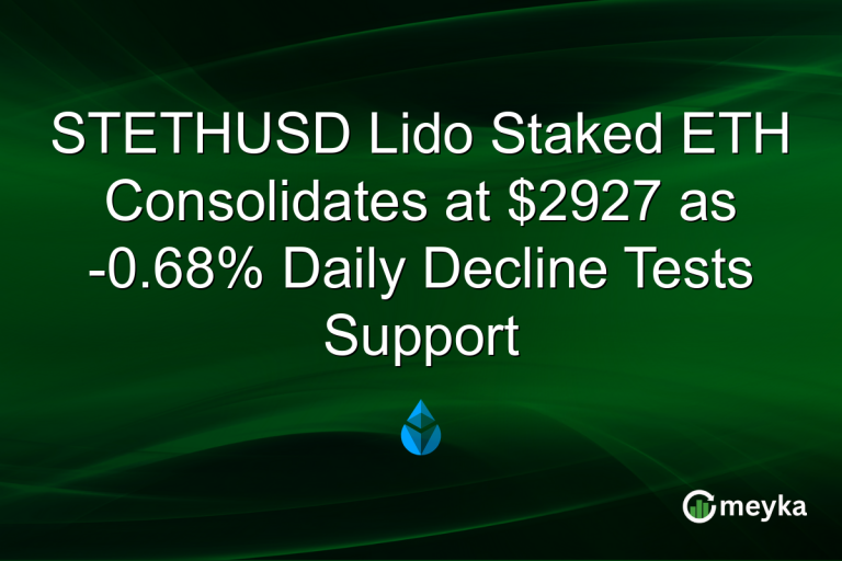 STETHUSD Lido Staked ETH Consolidates at $2927 as -0.68% Daily Decline Tests Support