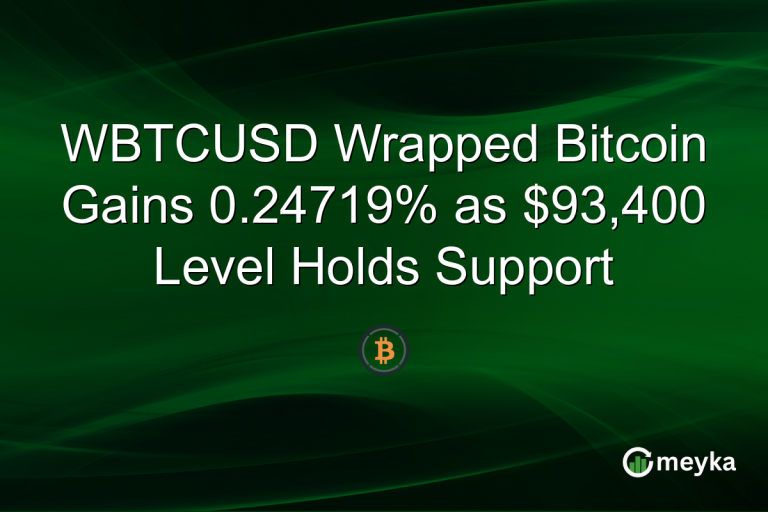 WBTCUSD Wrapped Bitcoin Gains 0.24719% as $93,400 Level Holds Support