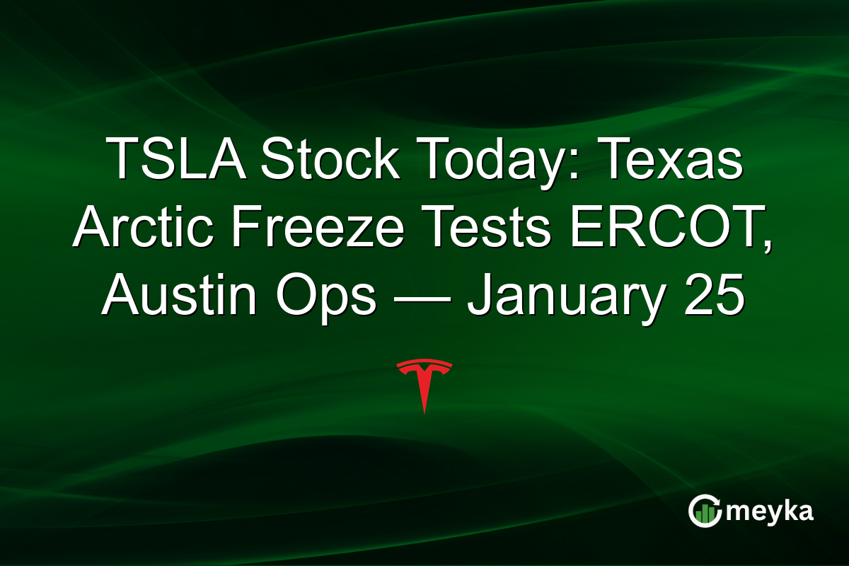 TSLA Stock Today: Texas Arctic Freeze Tests ERCOT, Austin Ops — January 25