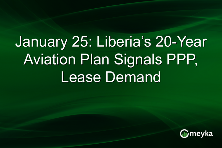 January 25: Liberia’s 20-Year Aviation Plan Signals PPP, Lease Demand