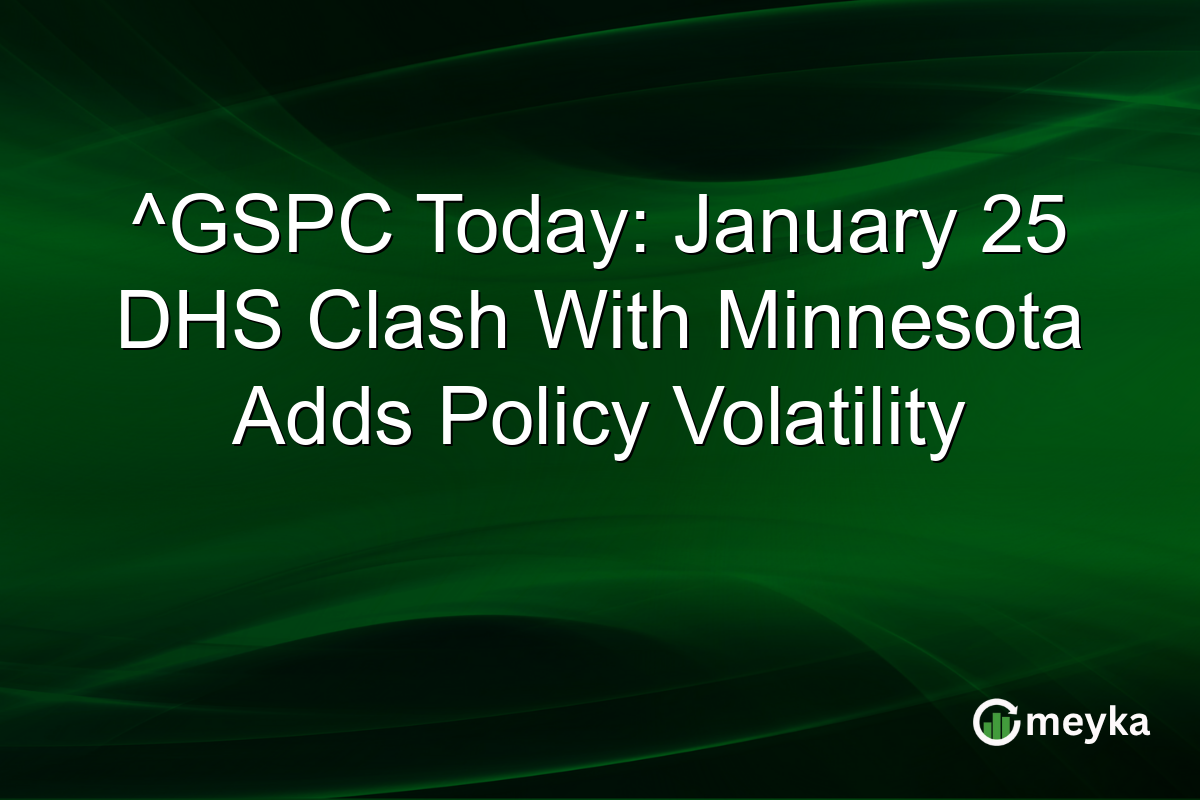 ^GSPC Today: January 25 DHS Clash With Minnesota Adds Policy Volatility