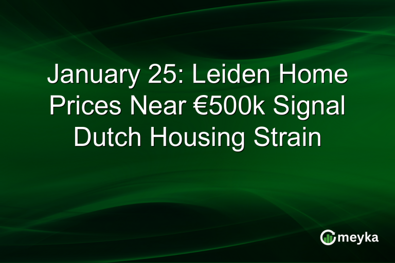 January 25: Leiden Home Prices Near €500k Signal Dutch Housing Strain
