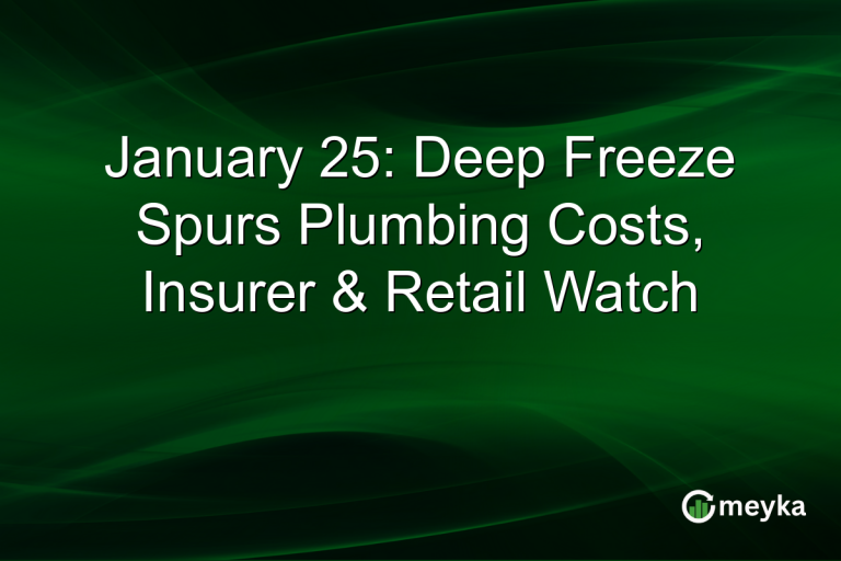 January 25: Deep Freeze Spurs Plumbing Costs, Insurer & Retail Watch