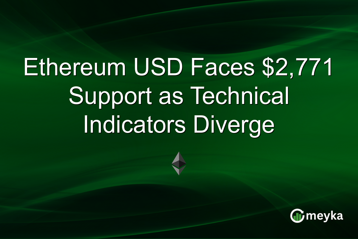 Ethereum USD Faces $2,771 Support as Technical Indicators Diverge