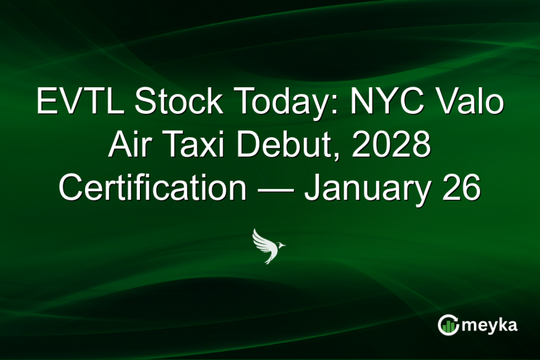 EVTL Stock Today: NYC Valo Air Taxi Debut, 2028 Certification — January 26