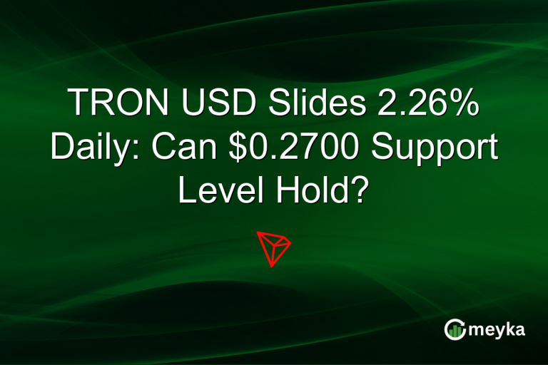 TRON USD Slides 2.26% Daily: Can $0.2700 Support Level Hold?