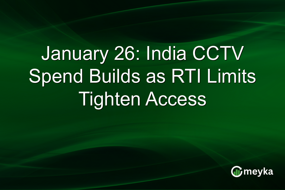 January 26: India CCTV Spend Builds as RTI Limits Tighten Access