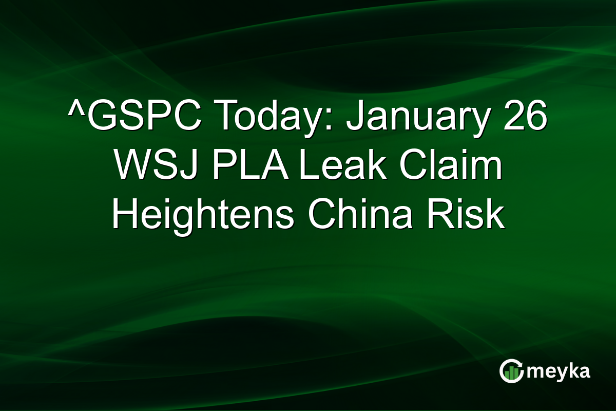 ^GSPC Today: January 26 WSJ PLA Leak Claim Heightens China Risk