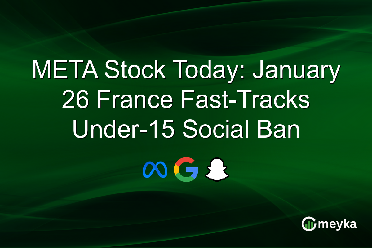 META Stock Today: January 26 France Fast-Tracks Under-15 Social Ban