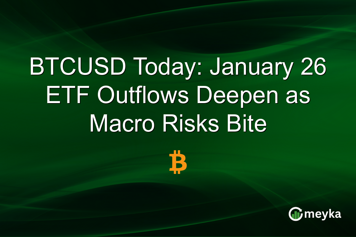 BTCUSD Today: January 26 ETF Outflows Deepen as Macro Risks Bite