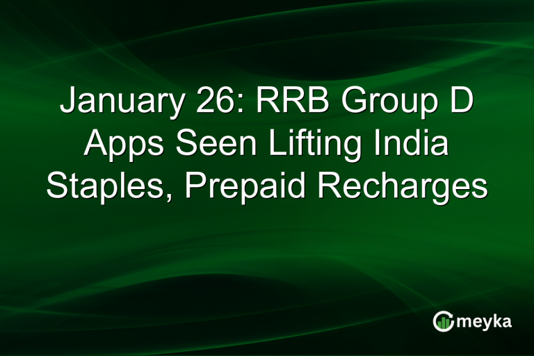 January 26: RRB Group D Apps Seen Lifting India Staples, Prepaid Recharges