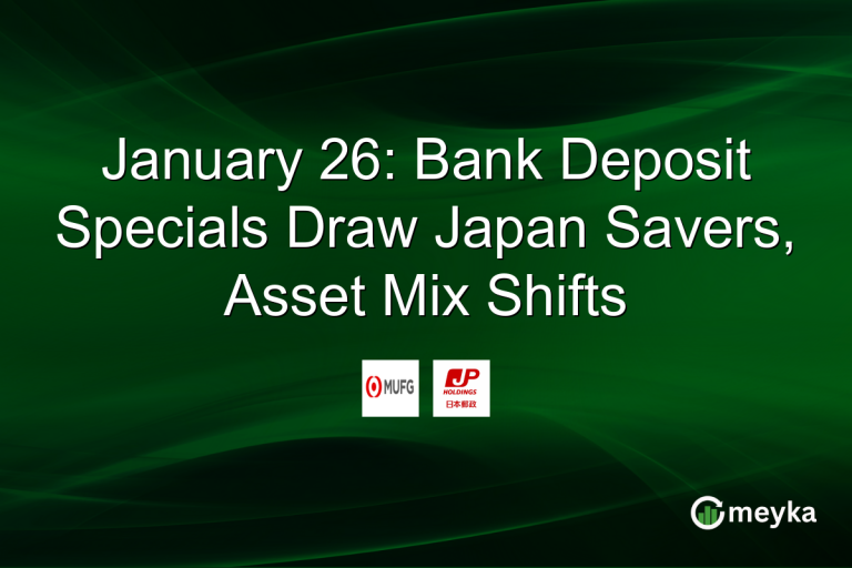 January 26: Bank Deposit Specials Draw Japan Savers, Asset Mix Shifts
