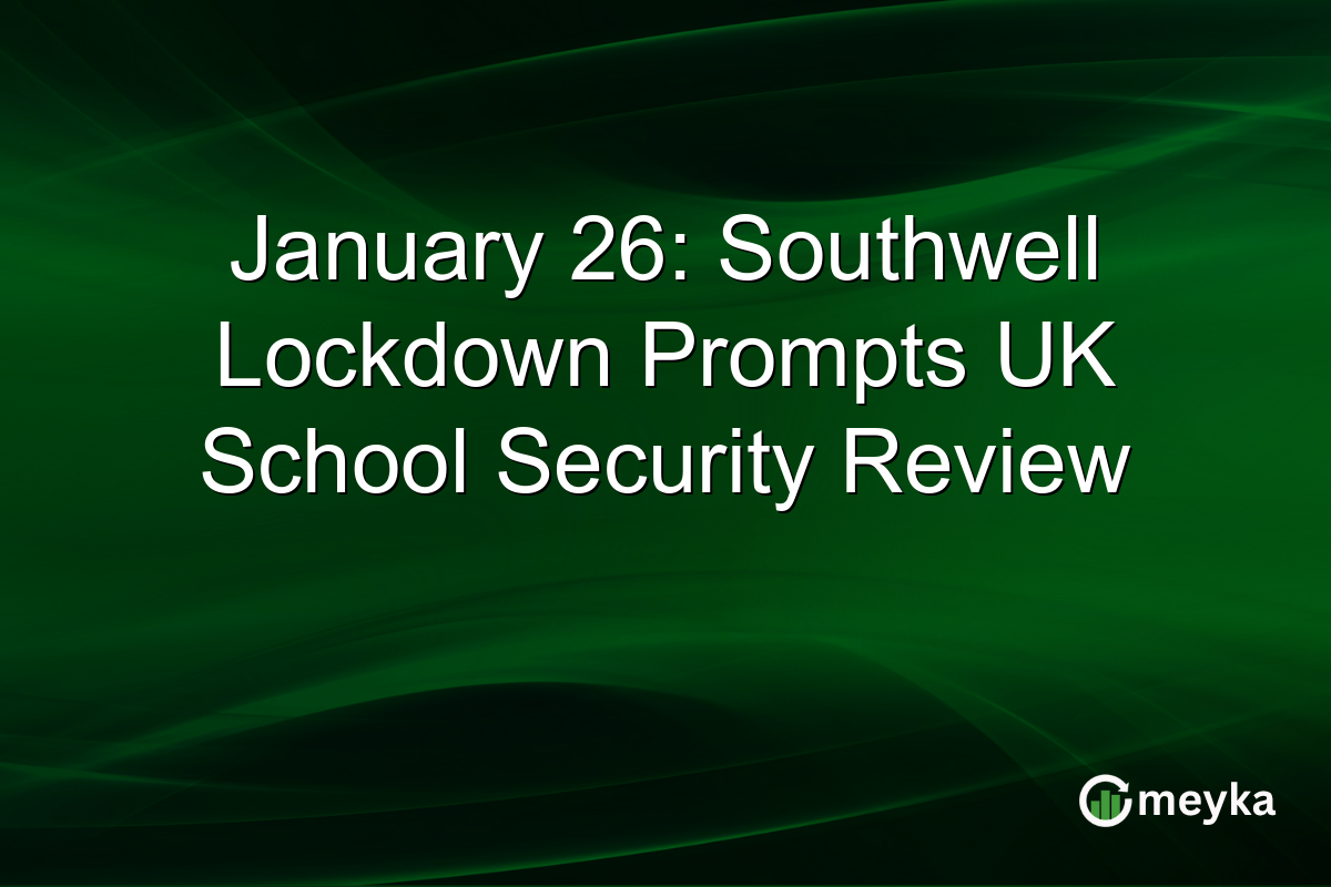 January 26: Southwell Lockdown Prompts UK School Security Review