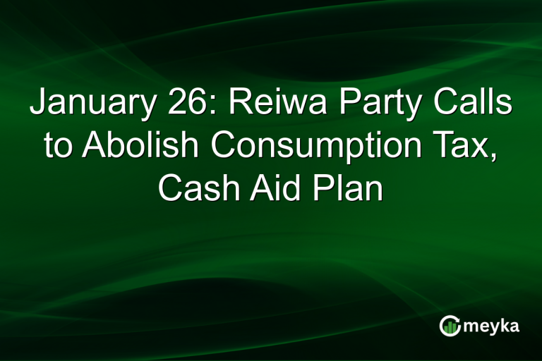 January 26: Reiwa Party Calls to Abolish Consumption Tax, Cash Aid Plan