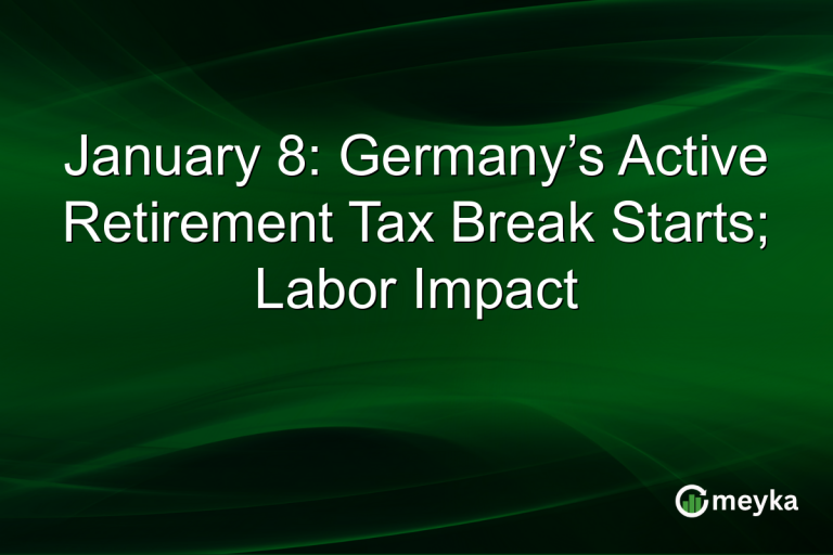January 8: Germany’s Active Retirement Tax Break Starts; Labor Impact