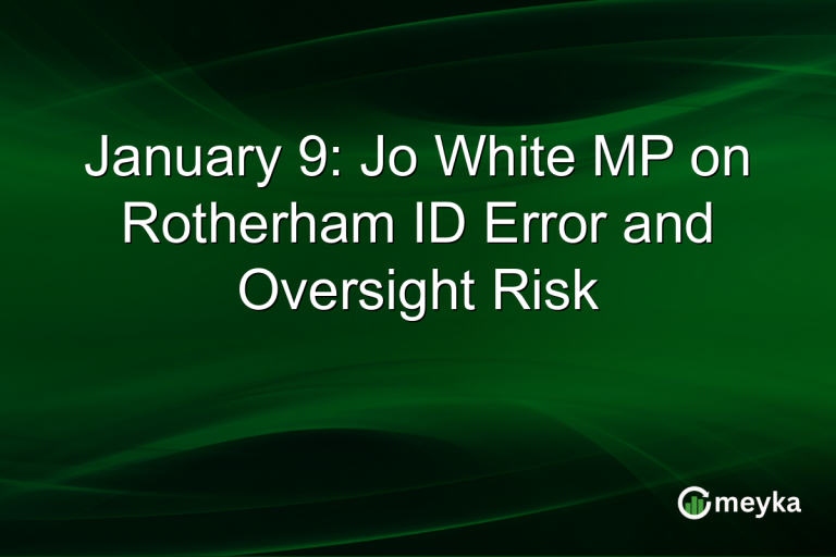 January 9: Jo White MP on Rotherham ID Error and Oversight Risk