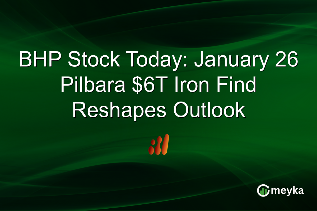 BHP Stock Today: January 26 Pilbara $6T Iron Find Reshapes Outlook