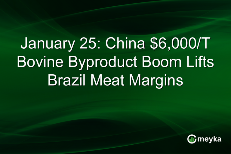 January 25: China $6,000/T Bovine Byproduct Boom Lifts Brazil Meat Margins