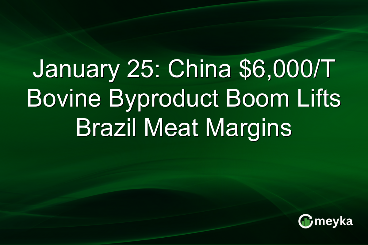 January 25: China $6,000/T Bovine Byproduct Boom Lifts Brazil Meat Margins