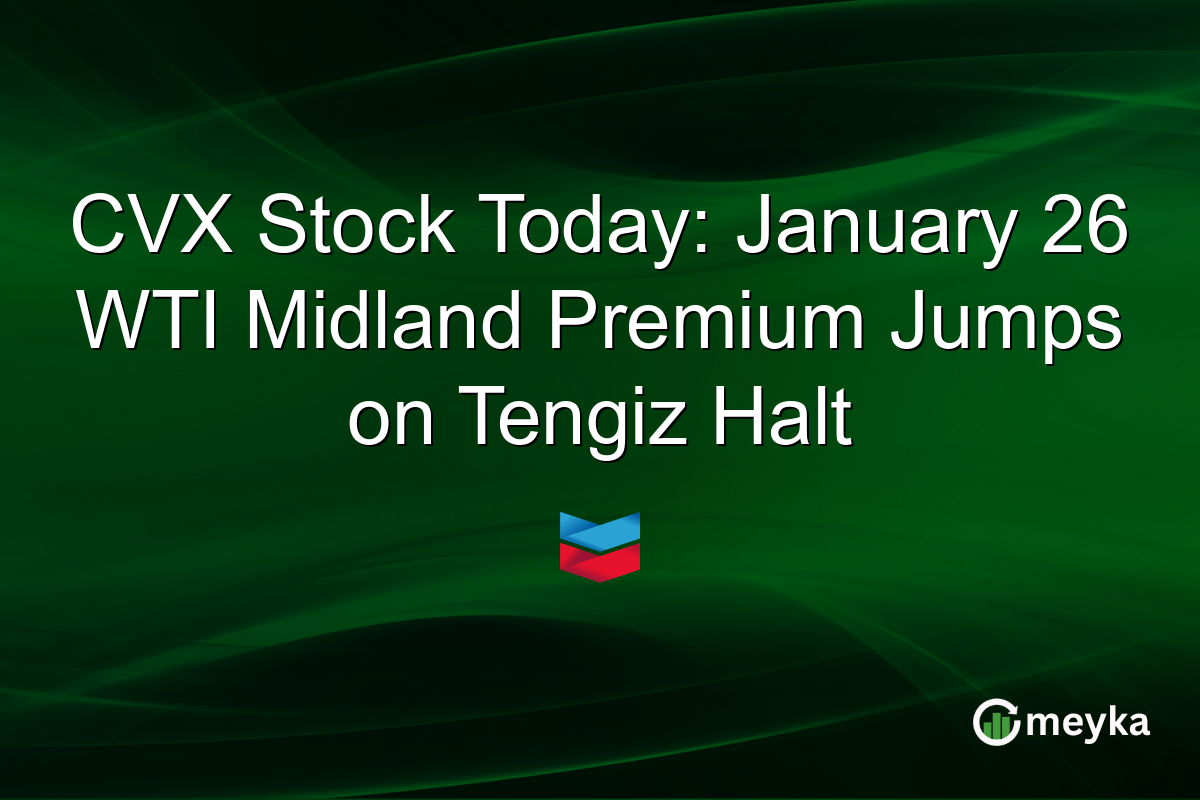 CVX Stock Today: January 26 WTI Midland Premium Jumps on Tengiz Halt