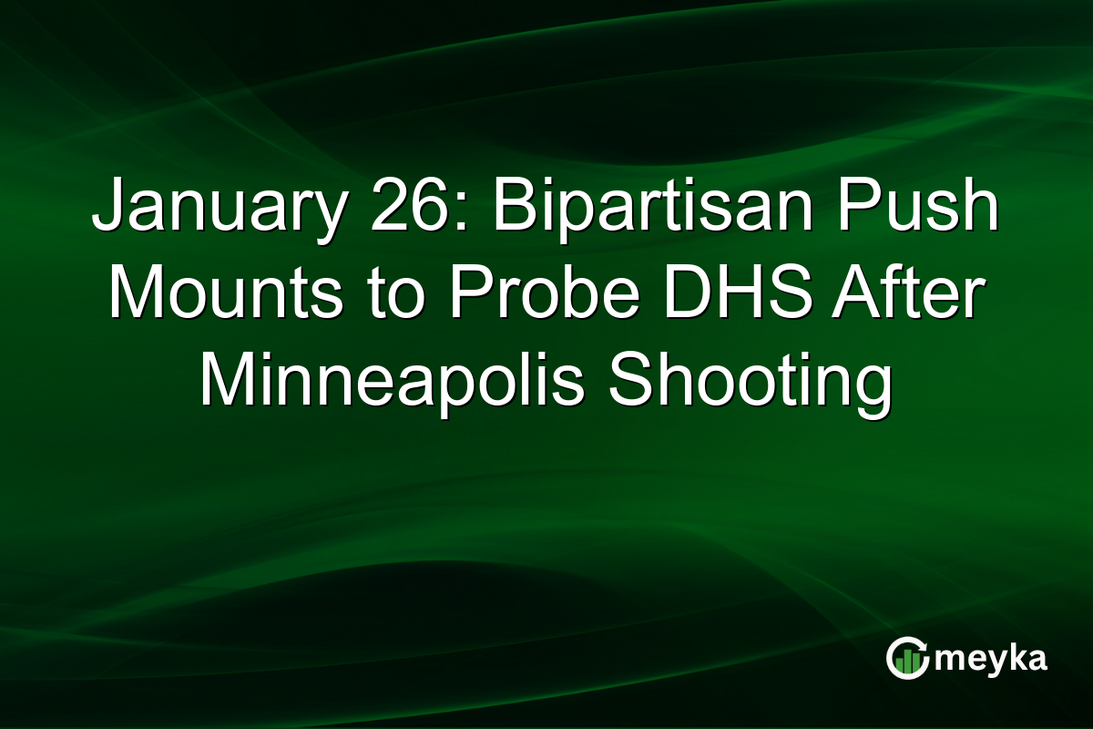 January 26: Bipartisan Push Mounts to Probe DHS After Minneapolis Shooting