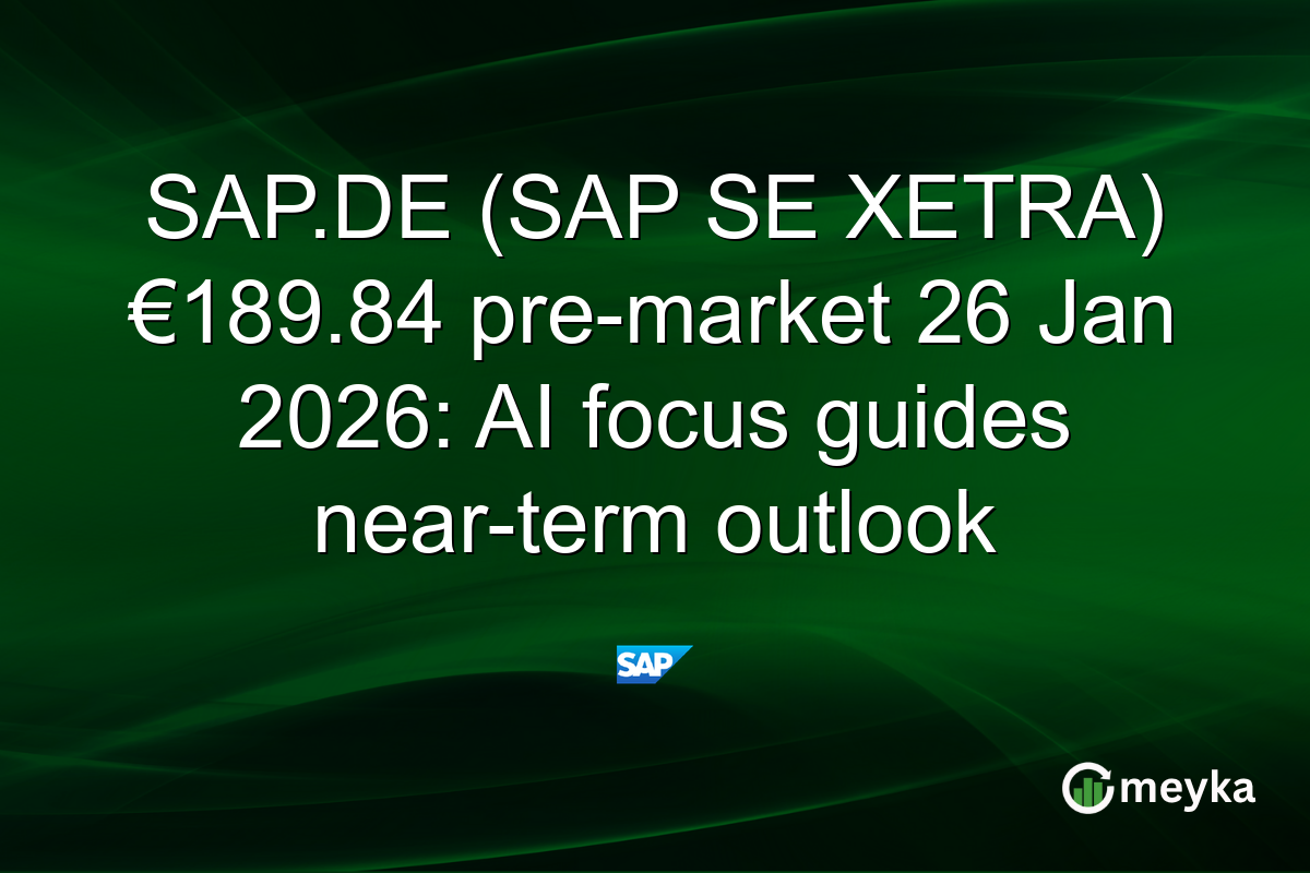 SAP.DE (SAP SE XETRA) €189.84 pre-market 26 Jan 2026: AI focus guides near-term outlook