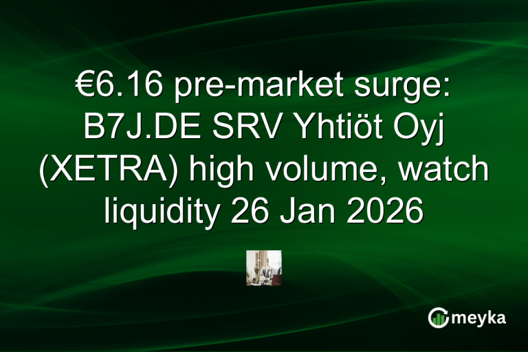 €6.16 pre-market surge: B7J.DE SRV Yhtiöt Oyj (XETRA) high volume, watch liquidity 26 Jan 2026