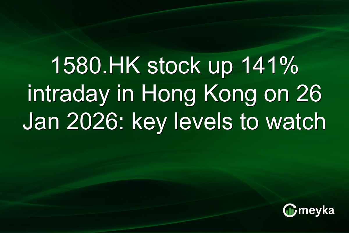 1580.HK stock up 141% intraday in Hong Kong on 26 Jan 2026: key levels to watch