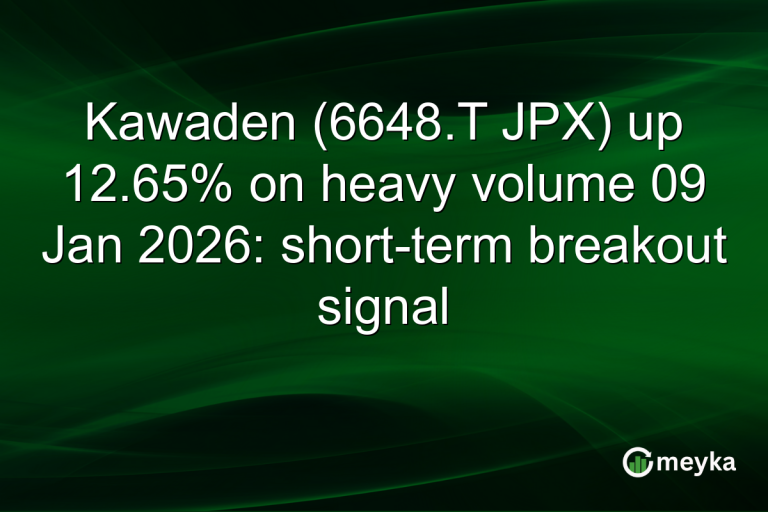 Kawaden (6648.T JPX) up 12.65% on heavy volume 09 Jan 2026: short-term breakout signal