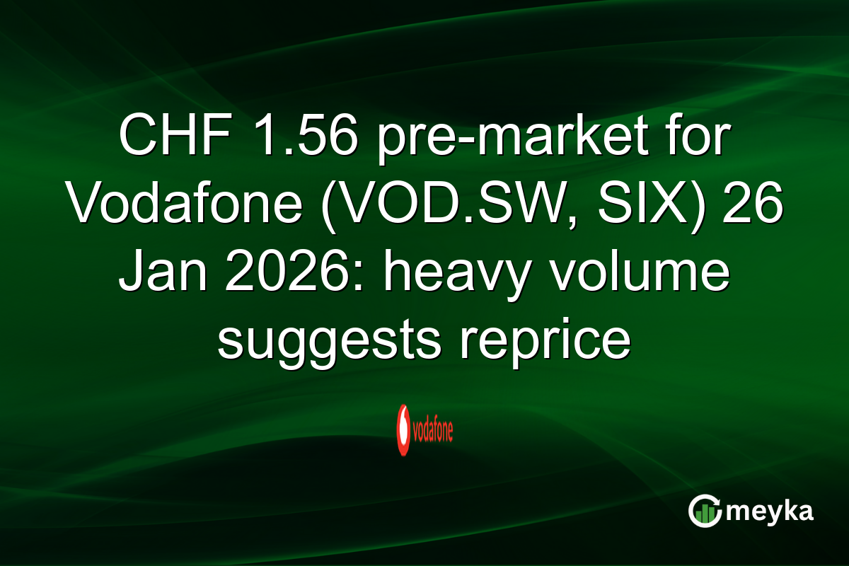 CHF 1.56 pre-market for Vodafone (VOD.SW, SIX) 26 Jan 2026: heavy volume suggests reprice