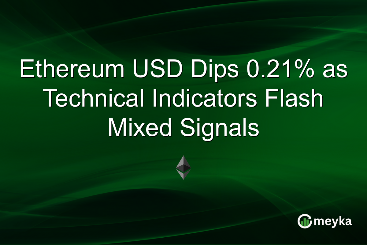 Ethereum USD Dips 0.21% as Technical Indicators Flash Mixed Signals