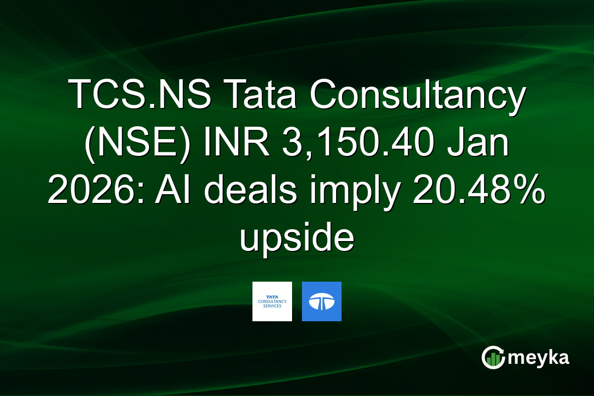 TCS.NS Tata Consultancy (NSE) INR 3,150.40 Jan 2026: AI deals imply 20.48% upside