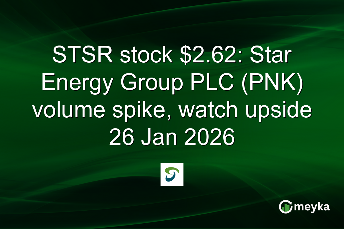 STSR stock $2.62: Star Energy Group PLC (PNK) volume spike, watch upside 26 Jan 2026