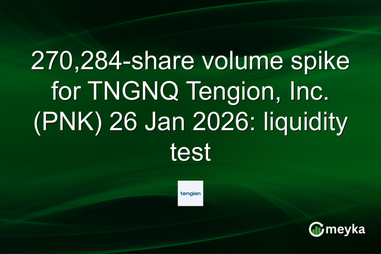 270,284-share volume spike for TNGNQ Tengion, Inc. (PNK) 26 Jan 2026: liquidity test