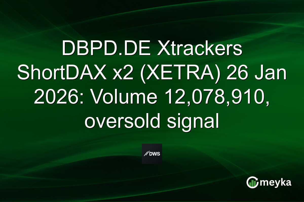 DBPD.DE Xtrackers ShortDAX x2 (XETRA) 26 Jan 2026: Volume 12,078,910, oversold signal