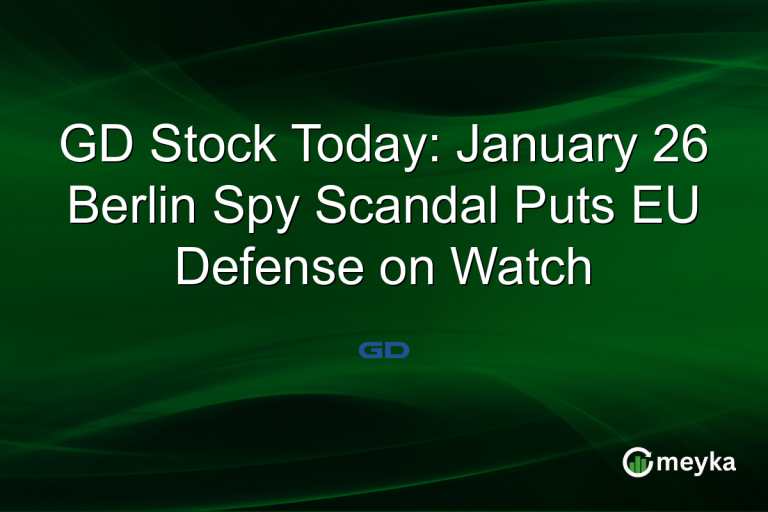 GD Stock Today: January 26 Berlin Spy Scandal Puts EU Defense on Watch