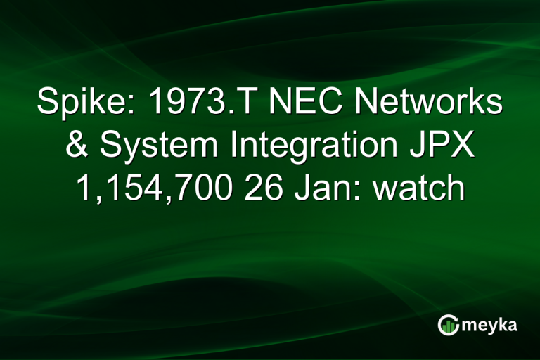 Spike: 1973.T NEC Networks & System Integration JPX 1,154,700 26 Jan: watch