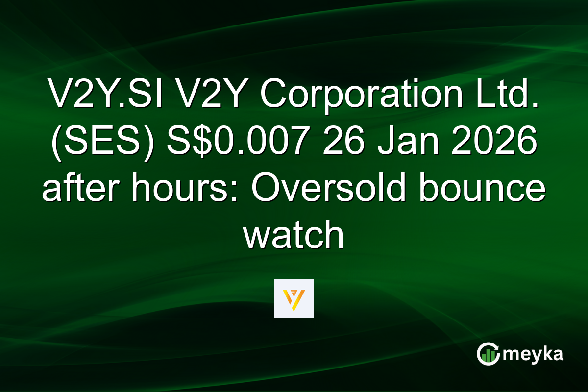 V2Y.SI V2Y Corporation Ltd. (SES) S$0.007 26 Jan 2026 after hours: Oversold bounce watch