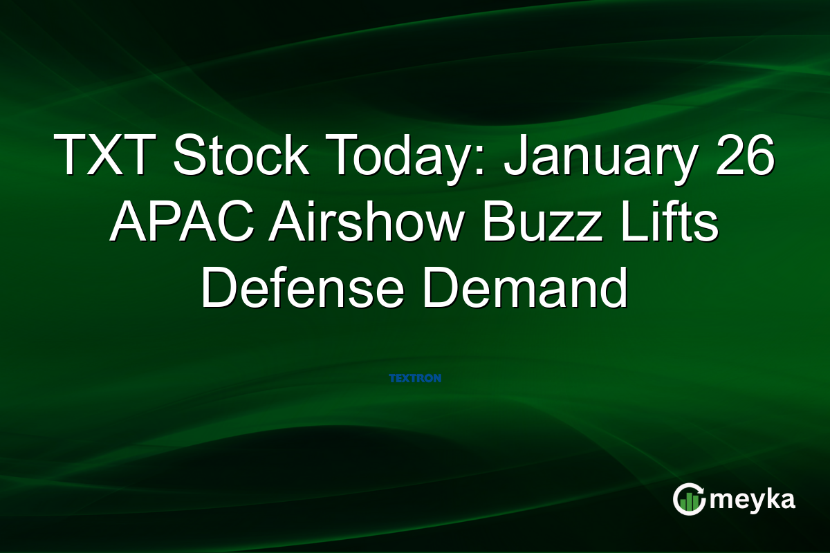 TXT Stock Today: January 26 APAC Airshow Buzz Lifts Defense Demand