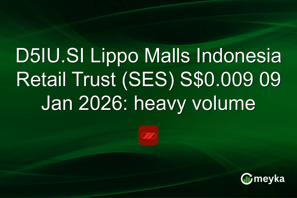 D5IU.SI Lippo Malls Indonesia Retail Trust (SES) S$0.009 09 Jan 2026: heavy volume