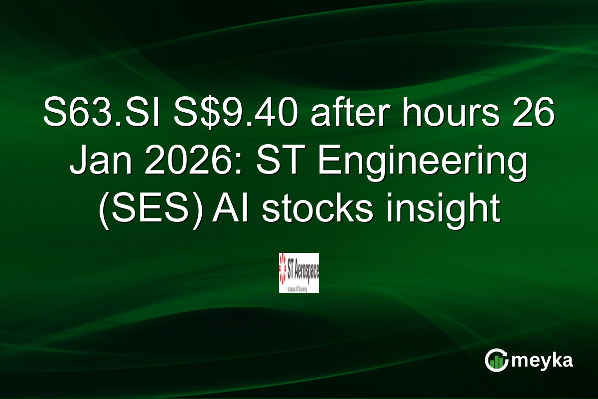 S63.SI S$9.40 after hours 26 Jan 2026: ST Engineering (SES) AI stocks insight