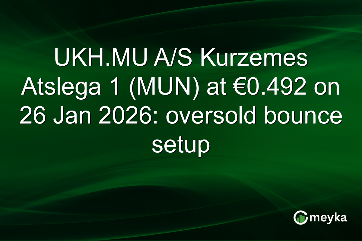 UKH.MU A/S Kurzemes Atslega 1 (MUN) at €0.492 on 26 Jan 2026: oversold bounce setup