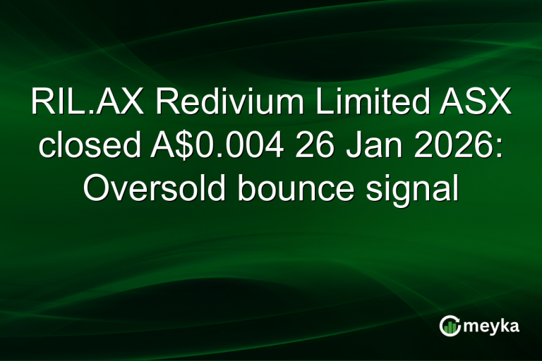 RIL.AX Redivium Limited ASX closed A$0.004 26 Jan 2026: Oversold bounce signal