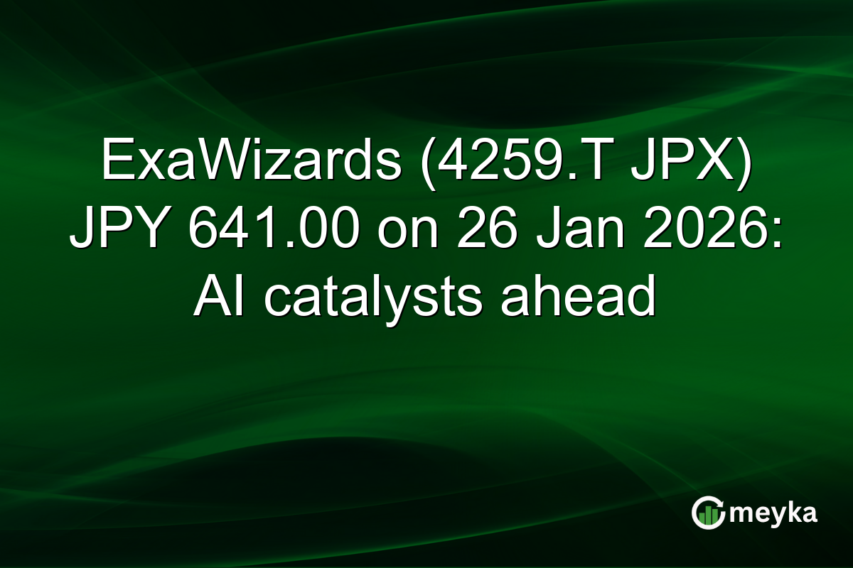ExaWizards (4259.T JPX) JPY 641.00 on 26 Jan 2026: AI catalysts ahead
