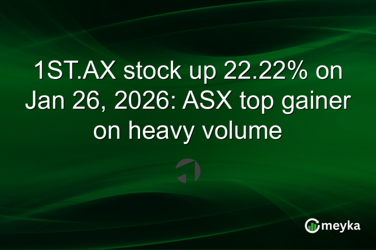 1ST.AX stock up 22.22% on Jan 26, 2026: ASX top gainer on heavy volume